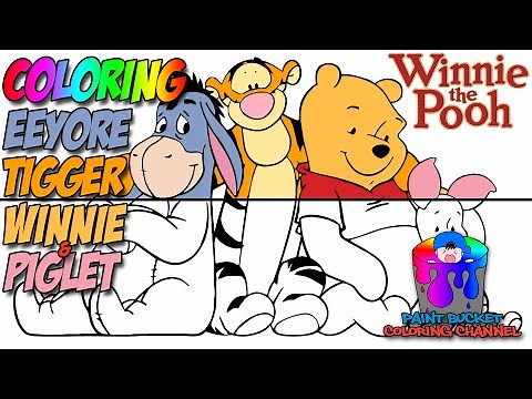 How to Color Winnie the Pooh - Walt Disney Coloring Pages for Kids to Color and Play