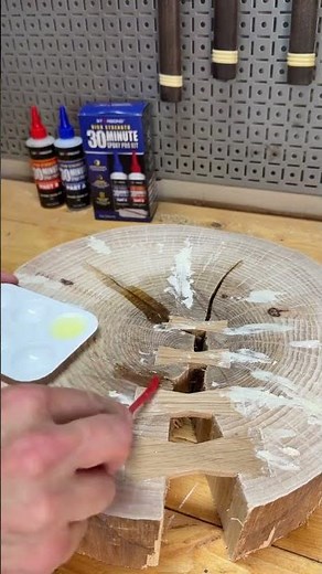 Easy Wood Crack Repair with Starbond Epoxy Putty & 30 Min Epoxy. Video by: @thestumpshop