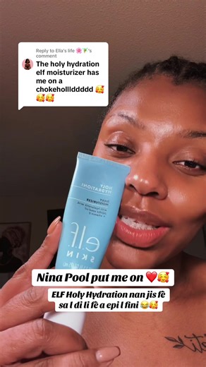 Replying to @Ella’s life 🌸🧚 Elf holy hydration moisturizer is hydrating and creamy without leaving your skin greasy and heavy 🤭☺️ #elfcosmetics #hydratingskincare #skincaretips #nursejen95 #haitiantiktok