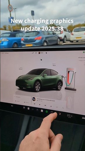 New Tesla charging visualisations in OTA update 2025.38