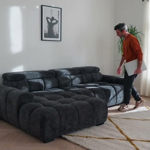 Découvrez le canapé d’angle relax Augustin méridienne gauche – BUT