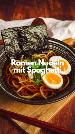 Ramen Nudeln aus Spaghetti mit Natron zubereiten