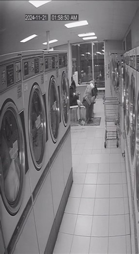The machines turned on by themselves…Then the dryer door slammed. 👀🧺#horrortok #CCTV #paranormal