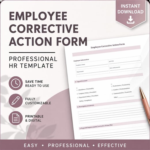 Employee Write-up Template for Veterinary Hospitals and Clinics | Corrective Action Form | Document Issues in Minutes | Editable Word - Etsy