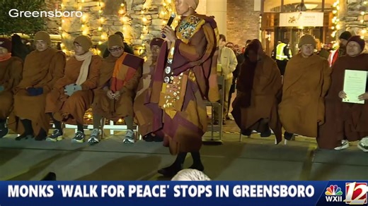WATCH LIVE: Monks make stop in Greensboro where they are holding an event. | WXII 12 NEWS