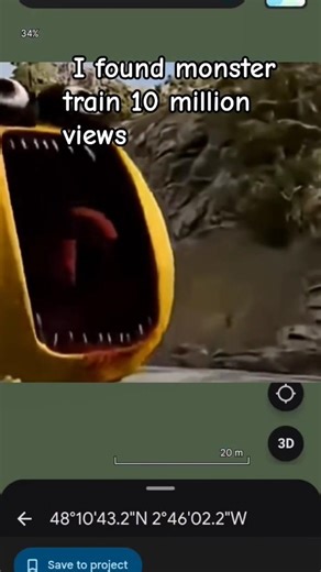 found monster train 10 million views on the Google map #googleearth #horror #getinfo #fakeaccount