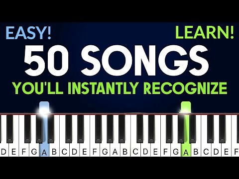 50 ICONIC Melodies You'll Instantly Recognize | EASY Piano Tutorial
