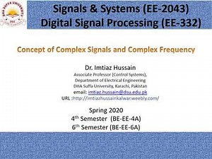 Concept of Complex Signals and Complex Frequency