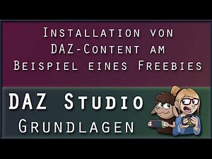 DAZ STUDIO Grundlagen 4 - Installation von DAZ Content am Beispiel eines Freebies