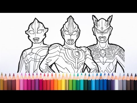 Cara Menggambar Ultraman Zero, Ultraman Ginga, Ultraman Mebius