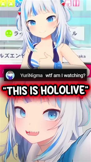 Gura's Epic Introduction to Hololive source : kabukibuki #hololiveenglish #hololive #gawrgura #hatsunemiku #vtuber