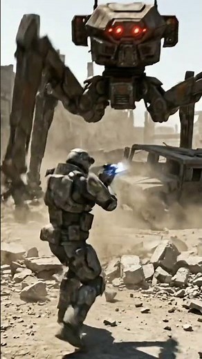 Against spider bot #robot #fighting