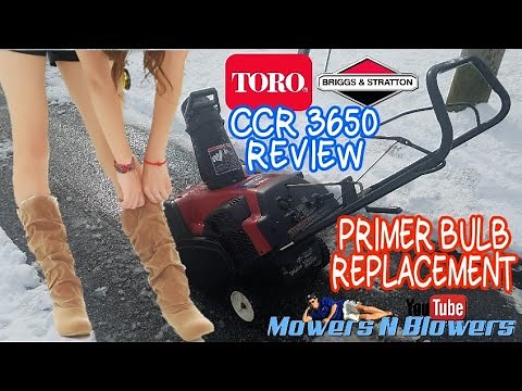 TORO R-TEK CCR 3650 6.5HP SINGLE STAGE SNOW BLOWER SNOWBLOWER THROWER PRIMER BULB REPLACEMENT REVIEW