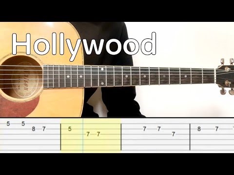 Peso Pluma - Hollywood (Easy Guitar Tutorial Tabs)