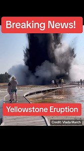 3.4K views · 14 reactions | Intense Eruption At Yellowstone National Park Today! #weather #yellowstonenationalpark #geyser #eruption #yellowstone | UpWeather | Facebook