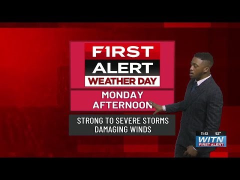 Strong to severe storms Monday