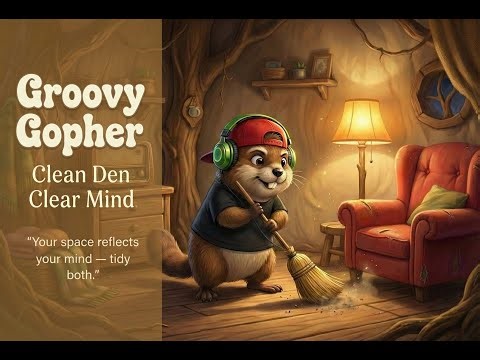 Groovy Gopher | Clean Den Clear Mind