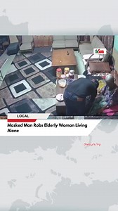 07 Aug 2025: A masked intruder broke into the home of a senior woman in Kampung Melayu Simpang Renggam, Kluang, around 4.30am. CCTV footage shows the man ransacking her room and taking her cash, while she tried to call for help. #theSunMY #localnews #trendingnewsmalaysia #rob | The Sun Malaysia