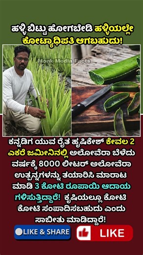 ಹಳ್ಳಿ ಬಿಟ್ಟು ಹೋಗಬೇಡಿ ಹಳ್ಳಿಯಲ್ಲೇ ಕೋಟ್ಯಾಧಿಪತಿ ಆಗಬಹುದು! 😮 | #shortsfeeds #india #trendingshorts #shorts