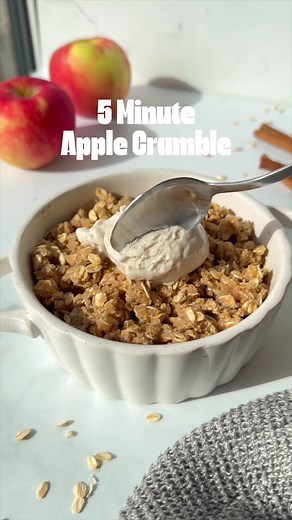 5 Minute Healthy Apple Crumble Recipe