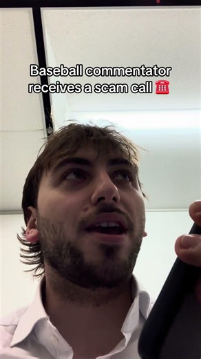 Swing and a miss #baseball #commentator #scammer #funny