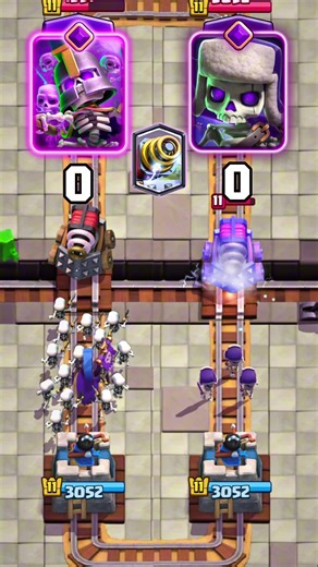 Skeleton Army Evo vs Larrys Evo, Who do you think defends the tower? #clashroyale #supercell #clashroyaledaily #minipekka #unitedstates