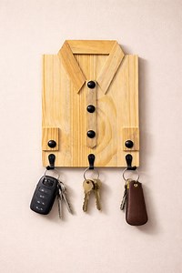 Handmade Wooden Shirt Key Holder | Rustic Wall Mounted Key Organizer | Unique Entryway Decor | Gift for Home & Office - Etsy