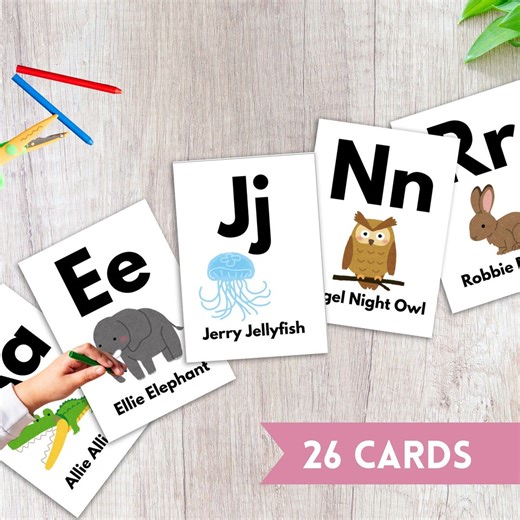 Zoo Phonics Alphabet Wall Art for Preschool, Montessori & Homeschool Learning - Etsy