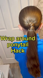 Wrap around ponytail hack 💕 this one went crazy so we slowed it down for you! Tag a friend who might like this one! #kidshair #hairhack #hairtutorial #ponytail #slickponytail | Simple hairstyles