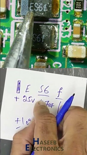 ES6 Alphanumeric Marking on SMD Tantalum Capacitor || Find Voltage & Capacitance #shorts