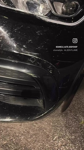 Mercedes GLC bumper scratches repainted and blended