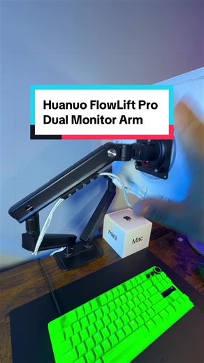 Huanuo FlowLift Pro Dual Monitor Arm — Smooth Adjustable Mount