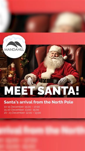 MEET SANTA! Christmas magic is in the air at Manda Hill! ❄️🎅 Santa arrives all the way from the North Pole and he can’t wait to meet the little ones at Santa’s Village. Enjoy fun games, arts & crafts, exciting play zones and a magical meet & greet — plus a special gift from Santa 🎁✨ Bring the kids and let the festive fun begin! DISCLAIMER: WE DO NOT OWN THE RIGHTS TO THE MUSIC IN THE VIDEO. #FestiveSeason #santa #Christmas #mandahill | Manda Hill