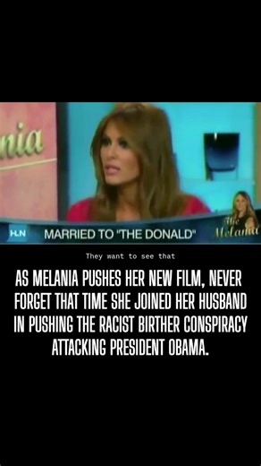 The Resistance 🗽 on Instagram: "I wonder if the new Melania documentary will cover the time she joined her racist husband in pushing the racist birther conspiracy attacking President Obama"