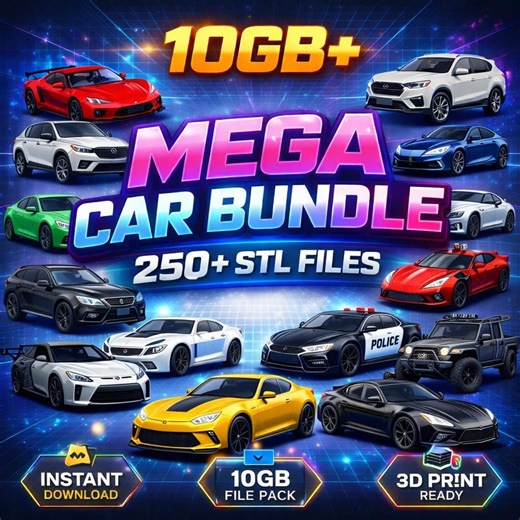 10GB+ Mega Car STL Bundle, 3D Printable Car Models Pack, Vehicle STL Files Collection, Automotive 3D Print Files, Instant Download - Etsy Canada