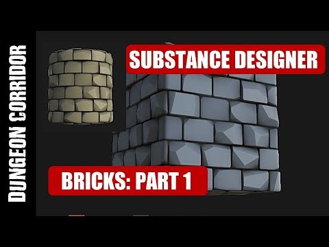 SUBSTANCE DESIGNER: DUNGEON CORRIDOR: BRICKS (PART 1)