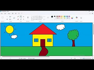 How to Draw a House in MS Paint | Easy Drawing for Kids