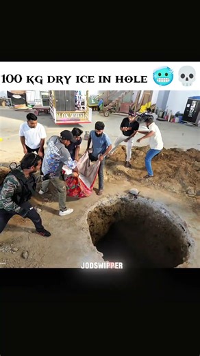 DRY ICE IN DEEP HOLE 🥶💀||#automobile #phonkagressive #trendingnow #shortsfeed