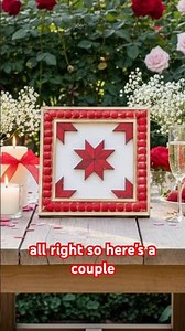 Easy Mini Barn Quilt DIY 🧵 | Dollar Tree Frame Craft ✨ #Shorts