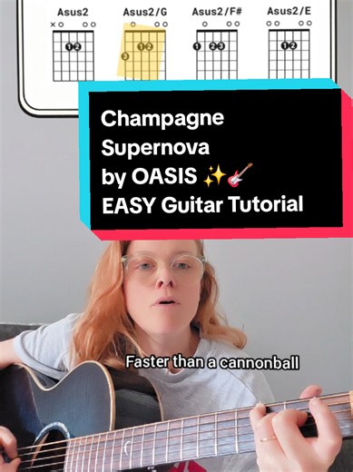 Champagne Supernova guitar tutorial - Easy Oasis lesson