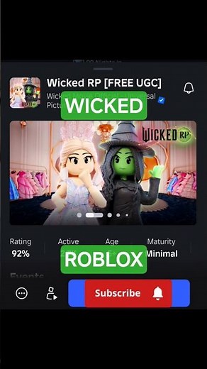 Wicked - Roblox #roblox #wickedgame #robloxshorts