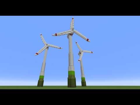 Realistic Wind Turbine + Free Schematic Download [ Minecraft Create ]