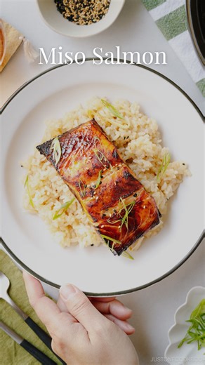 Weeknight dinners just got a major upgrade 🍽️🔥 This miso-marinated salmon is so good—crispy outside, tender inside, and packed with flavor. Ready in 20 mins & perfect with ginger rice and a vibrant salad. You NEED this in your dinner rotation.✨ Comment "Miso Salmon" and I'll DM you the recipe! #MisoSalmon #JapaneseFood #DinnerIn20 #JustOneCookbook #HomeCooking | Just One Cookbook