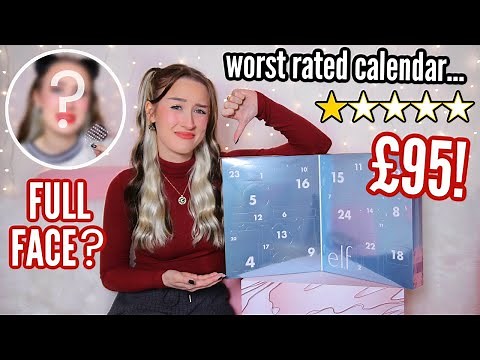 Full Face Of ADVENT CALENDAR Makeup + UNBOXING! *ELF Snow Much Fun*