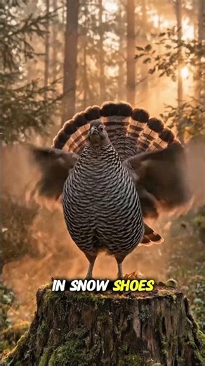 Meet the bird with built-In snowshoes 🤯❄️ #animalfacts