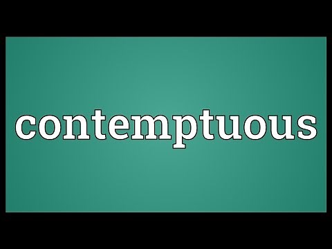 Contemptuous Meaning