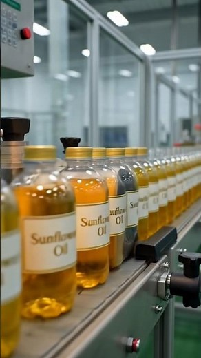 Sunflower Oil Production Process - From Farm to Bottle #engineering #4kdocumentary #factory