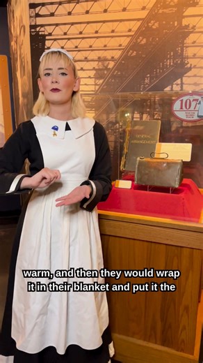 85K views · 2.7K reactions | First Class Maid Kadi is excited to share one of her favorite artifacts on display at the Titanic Museum Attraction in Pigeon Forge, TN! Have you visited the museum? Let us know—what’s been your favorite artifact so far? #TitanicMuseumAttraction #TitanicMuseum #TitanicArtifact #RMSTitanic #TitanicPigeonForge #Storytelling #HistoryMatters #TitanicHistory | Titanic Museum Attraction | Facebook