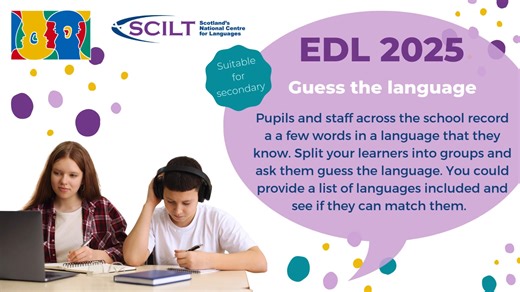 European Day of Languages 2025 takes place next week! How are you celebrating? Why not try this activity out with secondary learners? Find this and many more ideas on the EDL page of our website: https://loom.ly/O3poNUU #coeEDL | Scilt, Scotland’s National Centre for Languages | Facebook