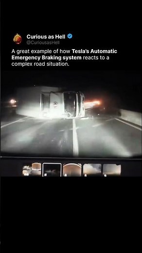 Tesla AEB Saves the Day 🚗